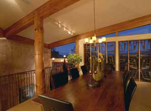Picture of sustainable design of passive solar dining room 